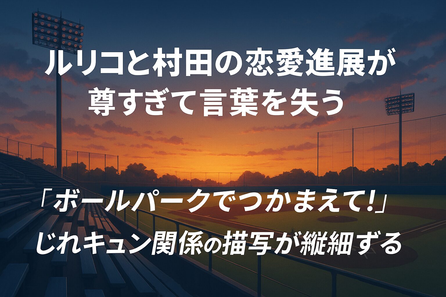 ルリコと村田の恋愛進展が尊すぎて言葉を失う──『ボールパークでつかまえて！』じれキュン関係の描写が繊細すぎる