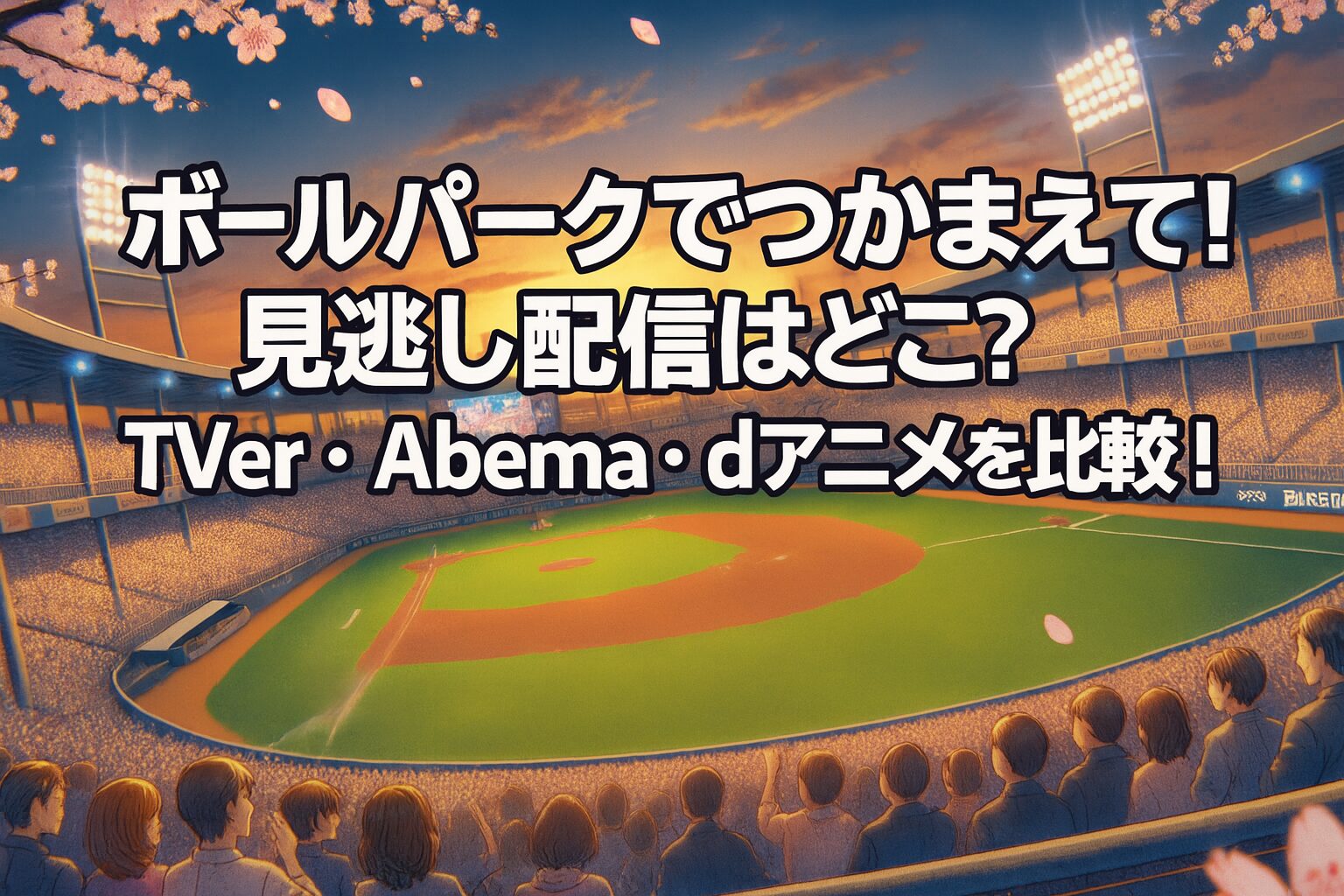 ボールパークでつかまえて！見逃し配信はどこ？TVer・Abema・dアニメを比較！