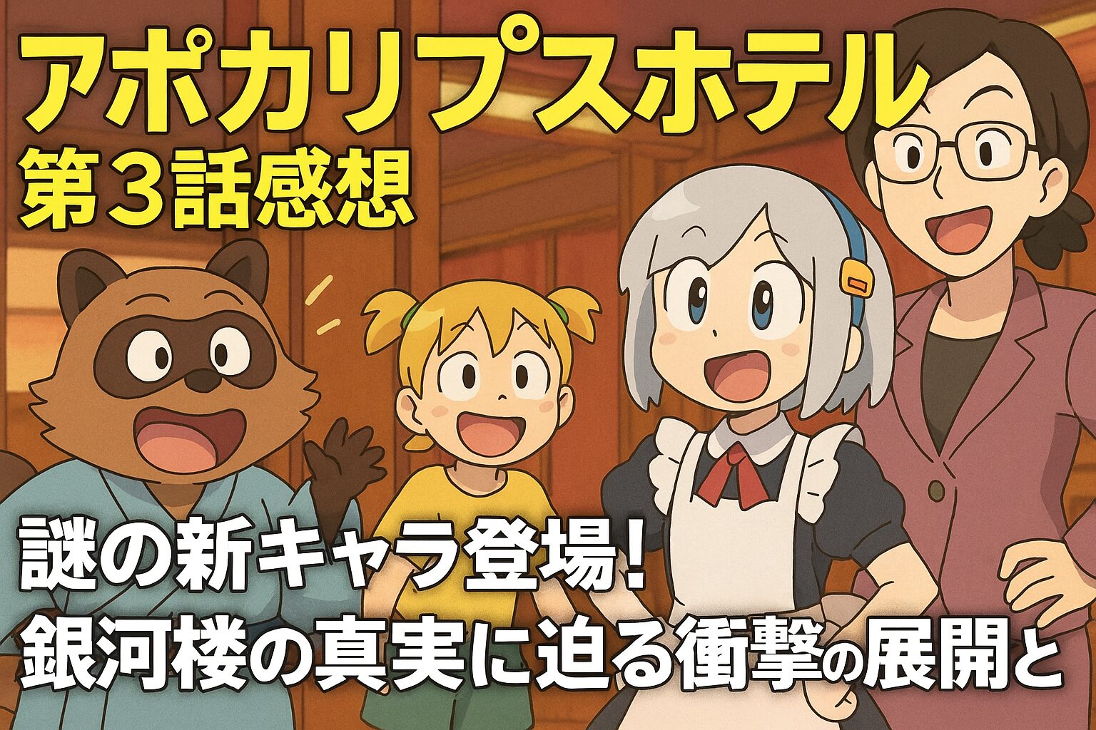 『アポカリプスホテル』第3話感想 狸星人との文化衝突とヤチヨの怒りが生む変化の兆し
