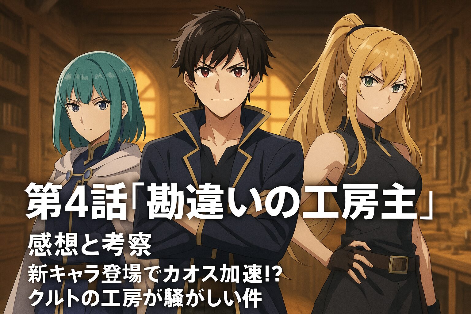 『勘違いの工房主』第4話感想と考察 クルトの才能が爆発！新キャラ登場で工房は笑いと陰謀の渦に？