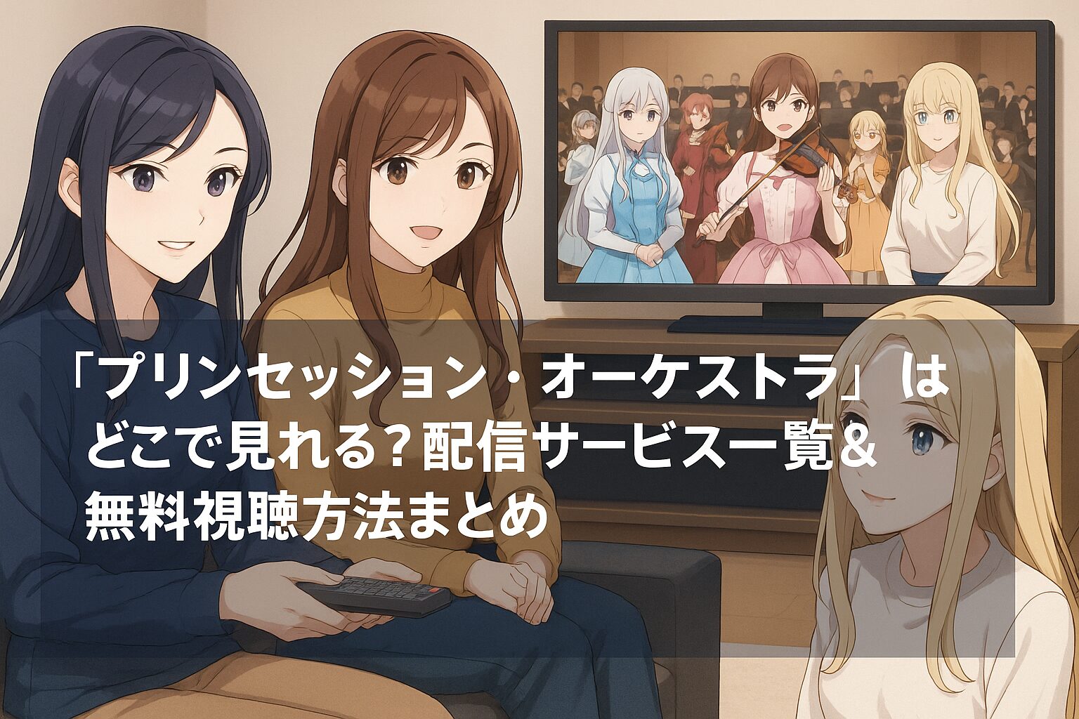 『プリンセッション・オーケストラ』はどこで見れる？配信サービス一覧と無料視聴の方法を徹底解説！