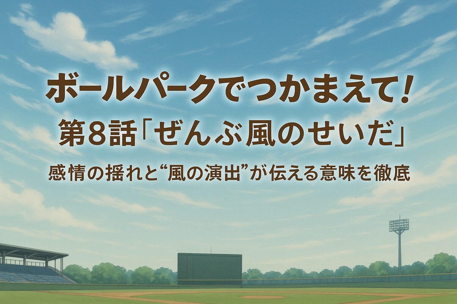 『ボールパークでつかまえて！』第8話「ぜんぶ風のせいだ」感情の揺れと“風の演出”が伝える意味を徹底考察